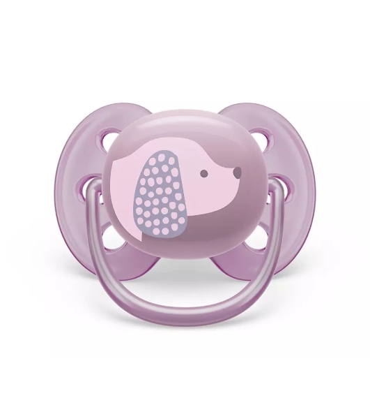 Пустышка Philips Avent ultra soft, собачка, 6-18 мес., 1 шт.