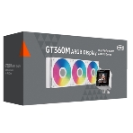 Система охлаждения PCCooler GT360 ARGb Display WH (310W, 360мм, LED temp., белый, ARGb/Fans: 3x120мм, 99CFM, 41.5dBA, 3000RPM/Pump 15dBA, 2600RPM, Rad thickness 27мм/S: 1851, 1700, 1200, 115X, AM5, AM4), фото15