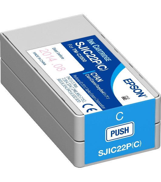 Картридж струйный SJIC22P голубой для Epson C3500
