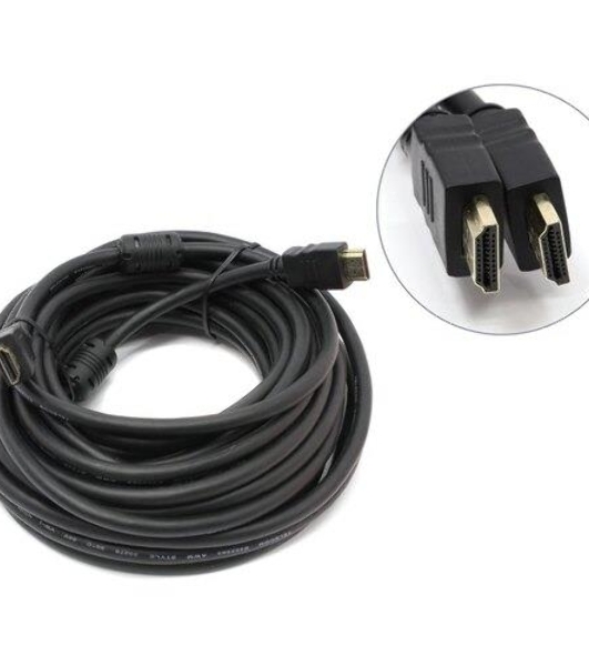 Кабель HDMI v.1.4 10м Telecom, 2 фильтра, 19M -19M, с позолоченными контактами