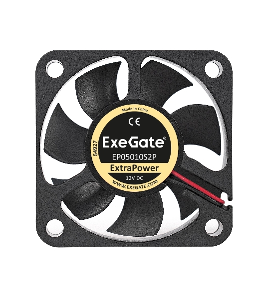Вентилятор для корпуса ExeGate ExtraPower EP05010S2P черный, 50 мм, 6500 об/мин, 36 дБ, 2 pin