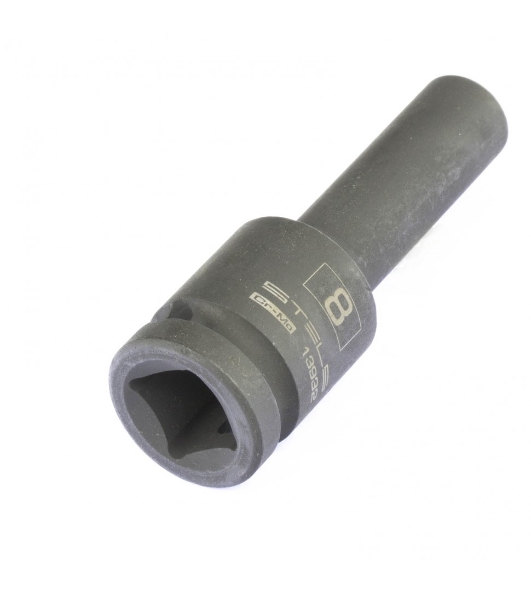 Головка ударная удлиненная шестигранная Stels 8 мм, 1/2', CrMo