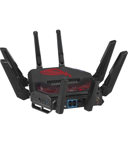Маршрутизатор ASUS GT-BE19000, черный/красный, 90IG0850-MO9A0V