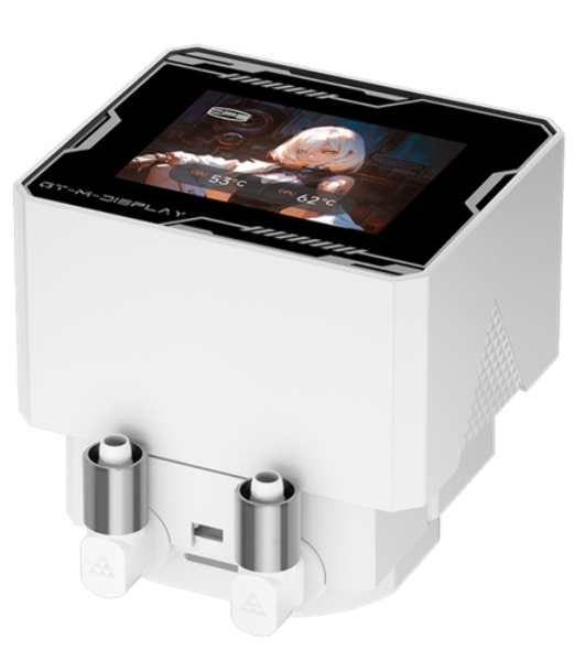 Система охлаждения PCCooler GT360 ARGb Display WH (310W, 360мм, LED temp., белый, ARGb/Fans: 3x120мм, 99CFM, 41.5dBA, 3000RPM/Pump 15dBA, 2600RPM, Rad thickness 27мм/S: 1851, 1700, 1200, 115X, AM5, AM4)