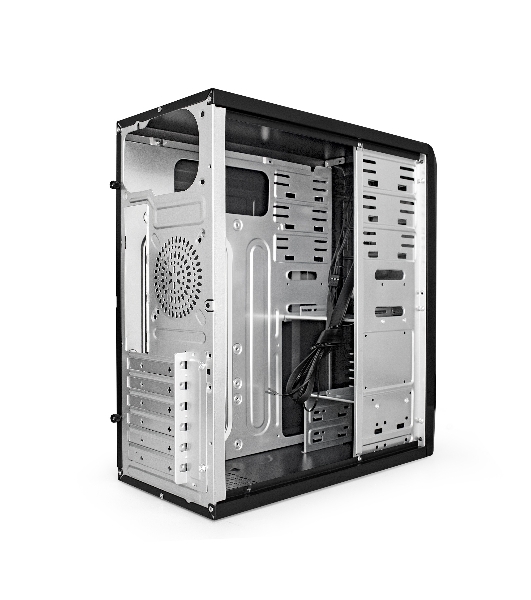 Компьютерный корпус Miditower ExeGate CP-601 Black, ATX, (CP450W, 80мм), 2хUSB, Audio