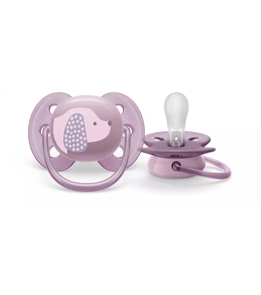 Пустышка Philips Avent ultra soft, собачка, 6-18 мес., 1 шт.