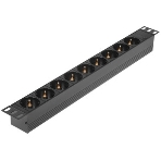 Блок розеток горизонтальный ExeGate ServerPro PDU-19H901 Al-9S-C14, 19', 1U, Алюминий, 9 Schuko, С14, черный, фото5