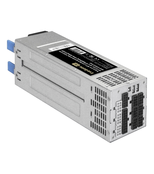 Блок питания серверный 2U Redundant 2x1000W ExeGate EX292323RUS Industrial-RTS1000 (APFC, КПД 94% (80 PLUS Platinum), 4 см fan, 24pin, 2x(4+4)pin, 2PCIe, 2SATA, 6IDE, Cable Management)