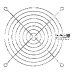 Решетка для вентилятора 140x140 ExeGate EG-140MR (140x140 мм, металлическая, круглая, никель), фото 1