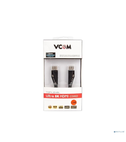 Кабель HDMI 19M/M,ver. 2.1, 8K@60 Hz 1.5m VCOM CG860-1.5M