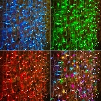 Гирлянда Neon-night 'Светодиодный Дождь' 2х1,5м, прозрачный провод, 230 В, диоды RGb, 300 LED свечение с динамикой при приобретении контроллера 245-907, фото 1