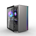 Компьютерный корпус без блока питания PCCOOLER LM300 ARGb BK, Flat Mid Tower, черный, TG, 0.45 SPCC, 1x120мм mATX, mITX 170/330/150мм 2x2.5', 2x3.5', 5xPCI 1xUSB-A 3.0, 2xUSB-A 2.0 375x205x427мм, фото10