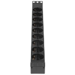 Блок розеток горизонтальный ExeGate ServerPro PDU-19H901 Al-9S-C14, 19', 1U, Алюминий, 9 Schuko, С14, черный, фото3