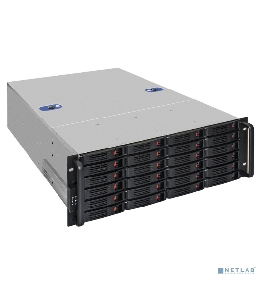 Серверная платформа ExeGate EX292426RUS Pro 4U660-HS24 (RM 19', высота 4U, глубина 660, Redundant БП 2x1000W, 24xHotSwap, USB)