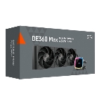 Система охлаждения Water Cooling System PCCooler DE360 MAX BK (300W, 360мм, Black, ARGB Pump, Fans: 3x120мм, 66CFM, 34.3dBA, 2200RPM/Pump height 54мм, 15dBA, 2600RPM, Rad thickness 27мм/S: 1851, 1700, 1200, 115X, AM5, AM4, AM3), фото8