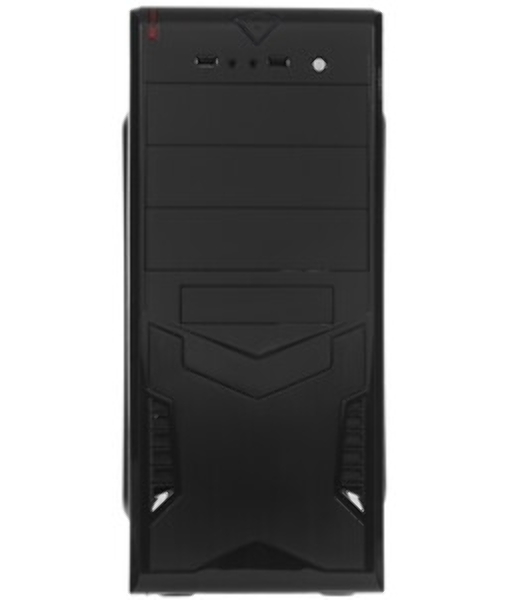 Компьютерный корпус Miditower ExeGate CP-601-UNS350 (ATX, БП UNS350 с вент. 12см, 2*USB, аудио, черный)