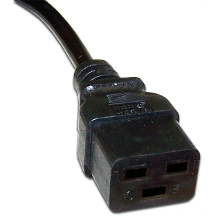 Шнур питания Lanmaster C19-C20, 3х1.5, 220В, 16А, черный, 2 метра