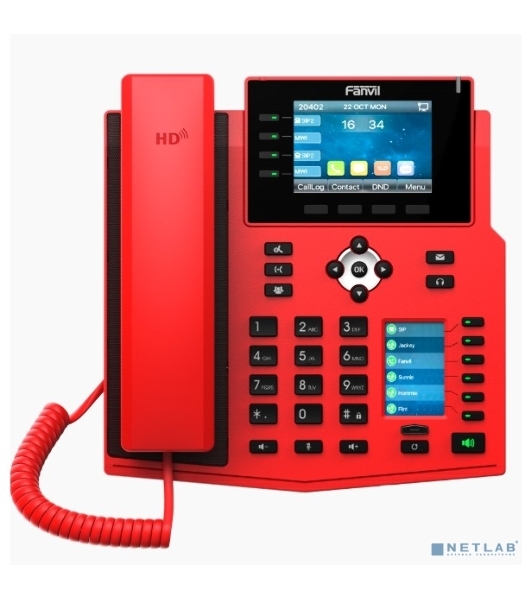 Телефон IP Fanvil X5U-R красный