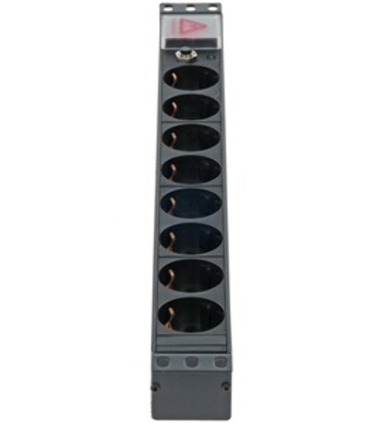 Блок розеток 19' 8 шт., 16A 250V, шнур питания 1.8 м