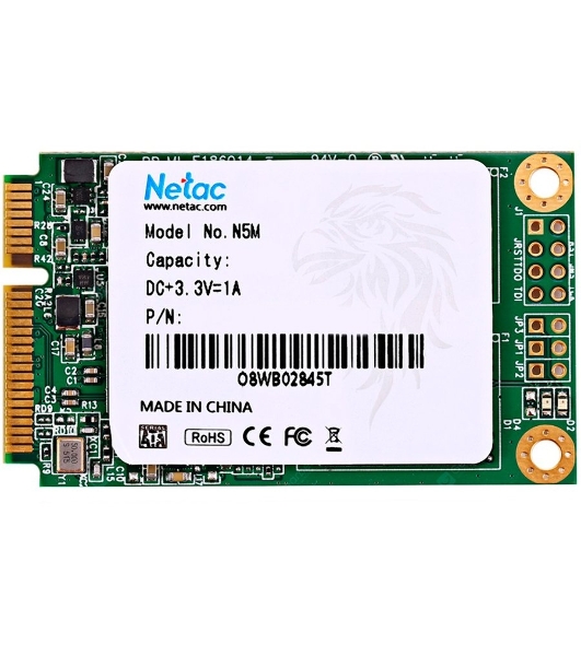 Накопитель SSD Netac N5M, 128Gb, mSATA, R/W 560/520
