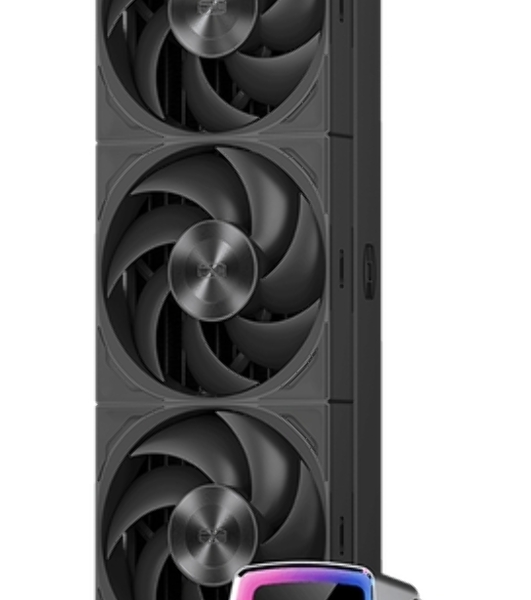 Система охлаждения Water Cooling System PCCooler DE360 MAX BK (300W, 360мм, Black, ARGB Pump, Fans: 3x120мм, 66CFM, 34.3dBA, 2200RPM/Pump height 54мм, 15dBA, 2600RPM, Rad thickness 27мм/S: 1851, 1700, 1200, 115X, AM5, AM4, AM3)