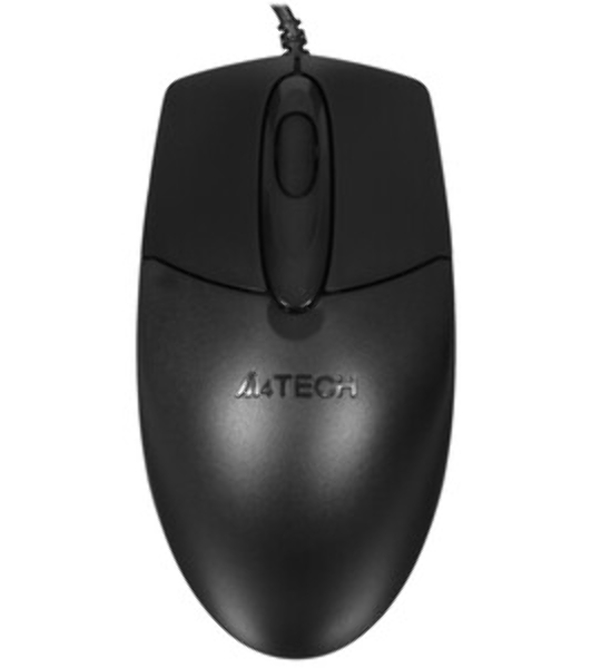 Мышь проводная A4Tech OP-720S черный, 1200 dpi, USB, кнопки - 3