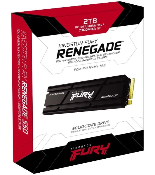 Накопитель SSD Kingston Fury Renegade, 2Tb, PCIe 4.0 x4, M.2 2280, NVMe, R/W 7300/7000