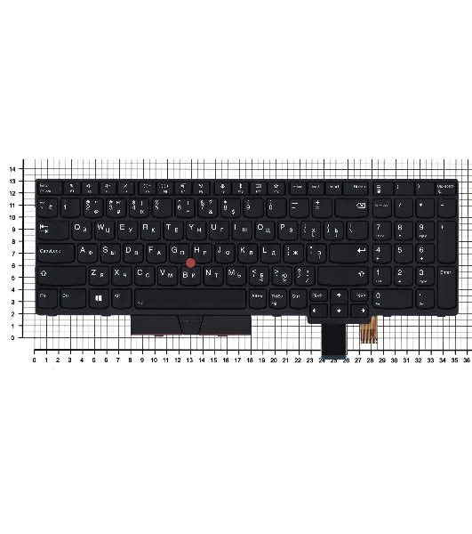 Клавиатура для ноутбука Lenovo ThinkPad T580 черная с подсветкой