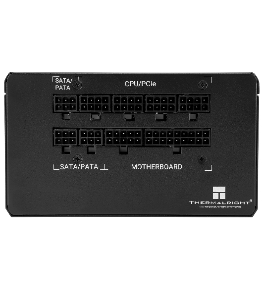 Блок питания Thermalright, 650W 80+ Bronze (ATX, 3.0, Full modular, 1x24(20+4)pin, 2xCPU 8(4+4)pin, 4xPCIe*2 8(6+2)pin, 3xSATA3, 3xMOLEX4pin, Active, 120x120мм, 150x140x86mm, APFC, черный)