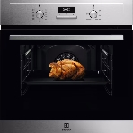 Встраиваемый духовой шкаф Electrolux EOF5H50BX, Электрический духовой шкаф с конвекцией, приготовление на пару, объем 65 л, 8 режимов, очистка каталитическая, 2 стекла в дверце, направляющие проволочные, нержавеющая сталь, фото9