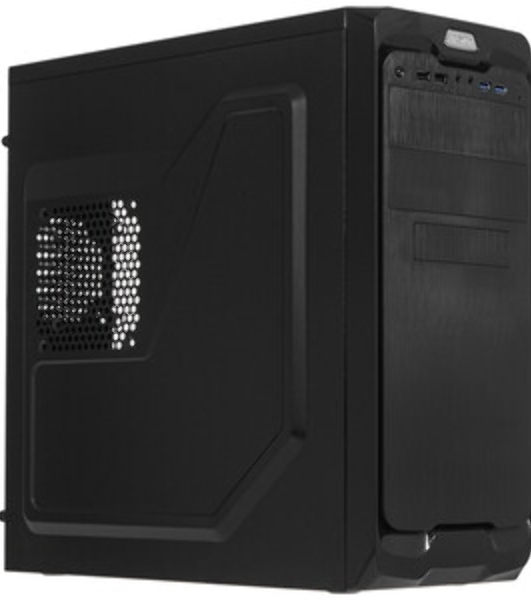 Компьютерный корпус Miditower ExeGate UN-604 Black, ATX, (UN400, 120мм) 2хUSB+2хUSB 3.0, Audio