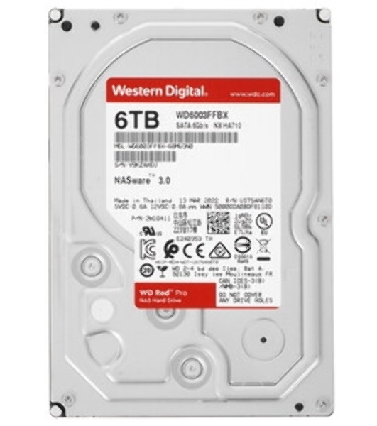Жесткий диск HDD Western 6TB 5400RPM SATA-III 3.5' Digital Red Plus 128MB NAS Edition