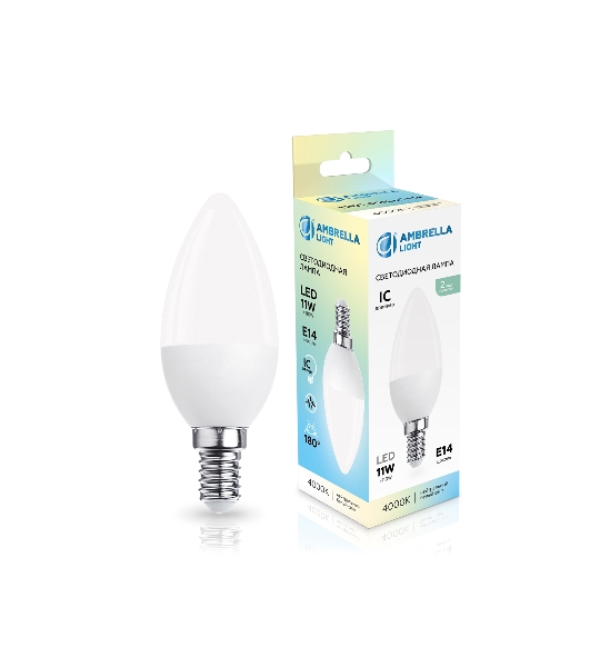 Светодиодная лампа 371114 LED C37 11W IC E14 4000K 175-265V