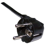 Шнур питания Lanmaster C19-Schuko угловая, 3х1.5, 220В, 16А, черный, 2 метра, фото 1