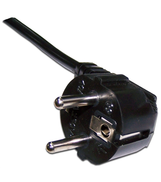 Шнур питания Lanmaster C19-Schuko угловая, 3х1.5, 220В, 16А, черный, 2 метра