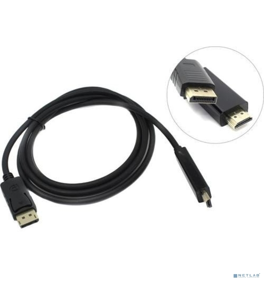 Кабель ExeGate EX284915RUS DisplayPort-HDMI ExeGate EX-CC-DP-HDMI-1.8 (20M/19M, 1,8м, экран)