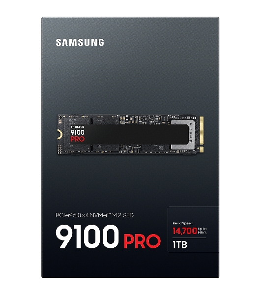 Накопитель SSD 1Tb Samsung 9100 PRO, M.2, PCI-E 5.0 x4, TLC 3D NAND [R/W - 14800/13400 Mb/s]