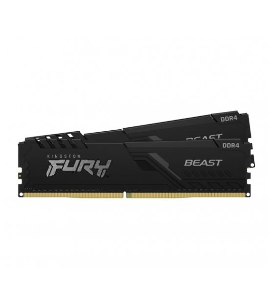 Оперативная память Kingston Fury Beast, DDR4, 64GB (2x32GB), 3200MHz, CL16, DIMM, черный
