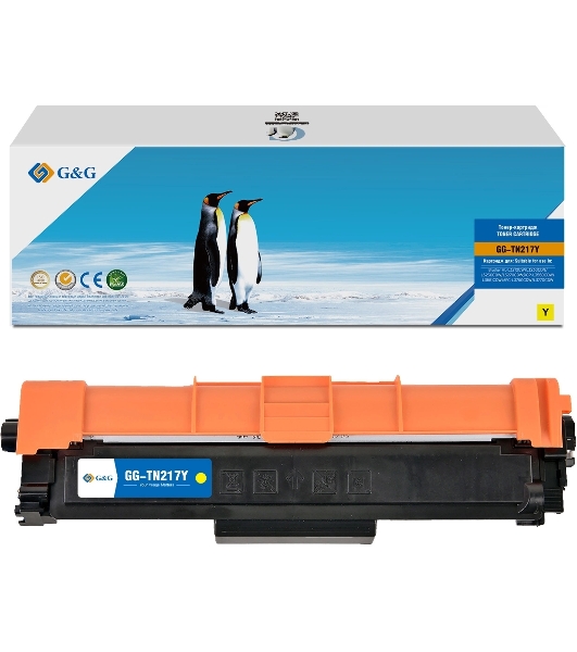 Картридж лазерный G&G, аналог Brother TN-217Y красный 2.3k