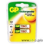 Аккумулятор GP Rechargeable NiMH 75AAAHC 750mAh, 2 шт AAA, 750мАч (2 шт. в клемшеле), фото2