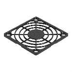 Решетка для вентилятора 60x60 ExeGate EG-060PSB (60x60 мм, пластиковая, квадратная, черная), фото3