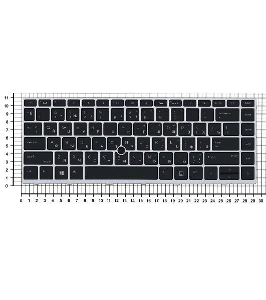 Клавиатура для ноутбука HP Probook 430 G5 440 G5 445 G5 серебристая с трекпоинтом
