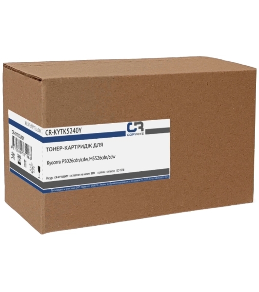 Картридж лазерный CopyRite CR-KYTK5240Y TK-5240Y желтый (3000 стр.) для Kyocera P5026cdn/cdw/M5526cdn/cdw