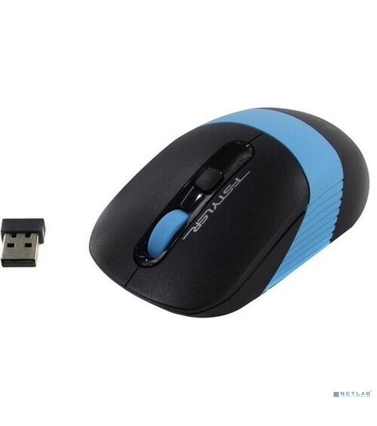 Мышь беспроводная A4Tech Fstyler FG10 черный/синий, 2000 dpi, радиоканал, USB, кнопки - 4