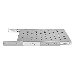 Полка выдвижная 19' ExeGate ECSS-FS800-G (перфорированная, глубина 475мм, крепление 19' 1U, для напольных шкафов и стоек глубиной 800мм/1000мм, нагрузка до 40кг, светло-серый RAL 7035), фото 1