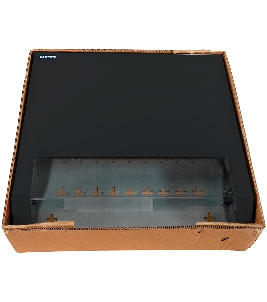 Шкаф коммутационный NTSS (NTSS-SOHO5U-BL) настенный 5U 520x140 мм пер. дв. стекл несъемн. бок. пан. 80 кг черный