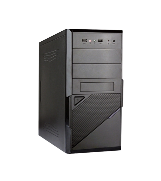 Компьютерный корпус ExeGate EX284021RUS Minitower BA-201 Black, mATX, (AA500, 80мм), 2*USB, Audio
