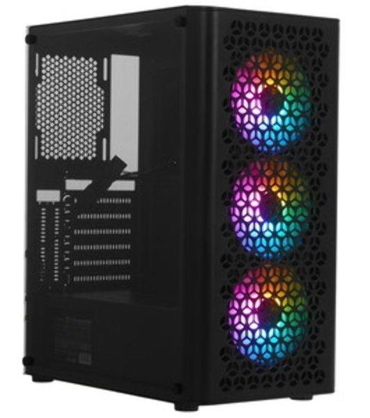 Компьютерный корпус Miditower ExeGate EVO-9202-NPX700 (ATX, БП 700NPX с вент. 12 см, с окном, 1*USB+1*USB 3.0, аудио, 3 вент. 12см с RGb подсветкой)