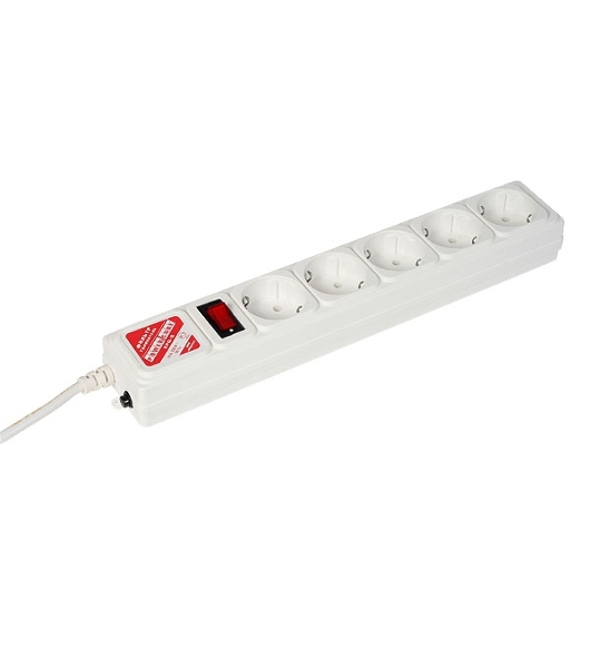 Сетевой фильтр Powercube SPG-B-6-WHITE 1.9 м, 5 розеток, белый, коробка