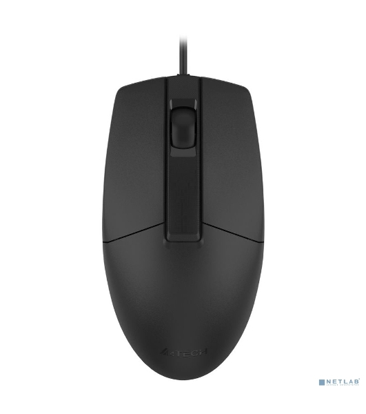 Мышь проводная A4Tech OP-330 черный, 1200 dpi, USB, кнопки - 3